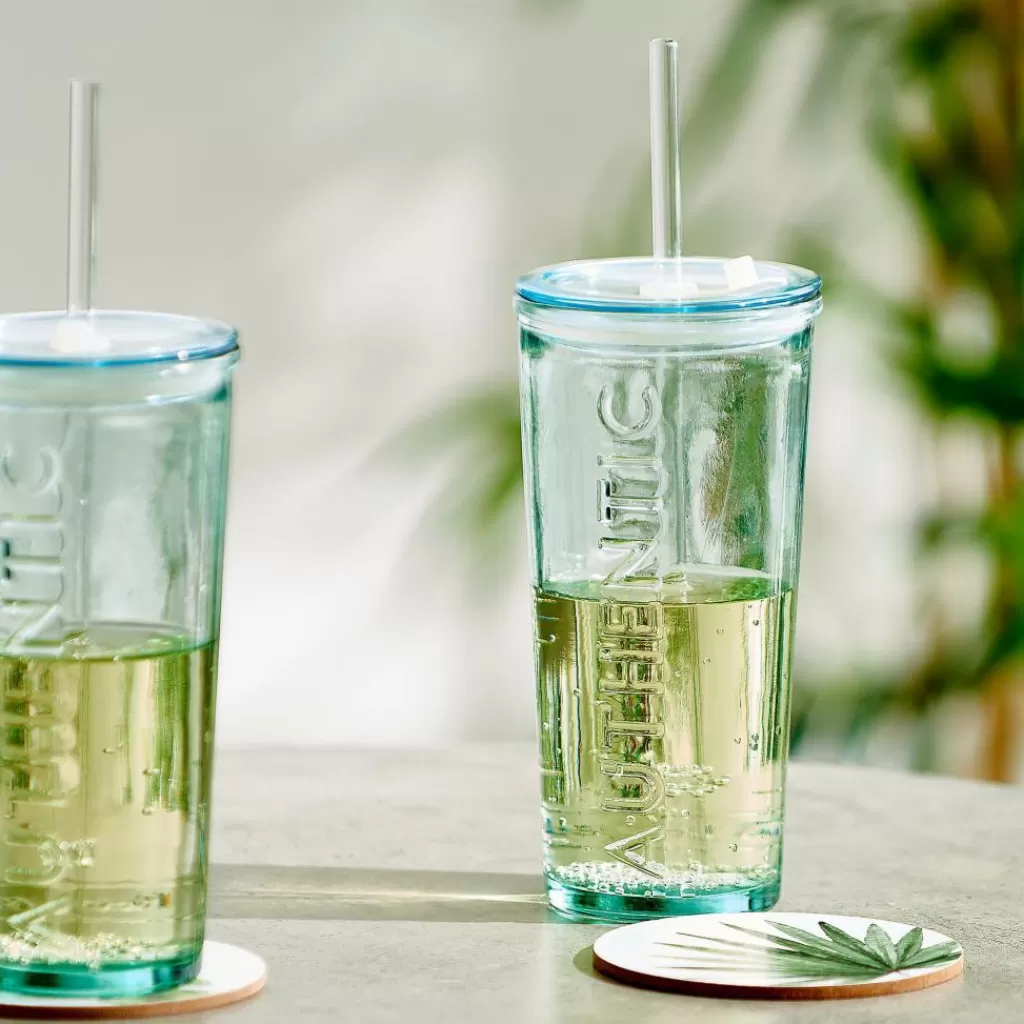 CASA AUTHENTIC Vaso Con Pajita Transparente