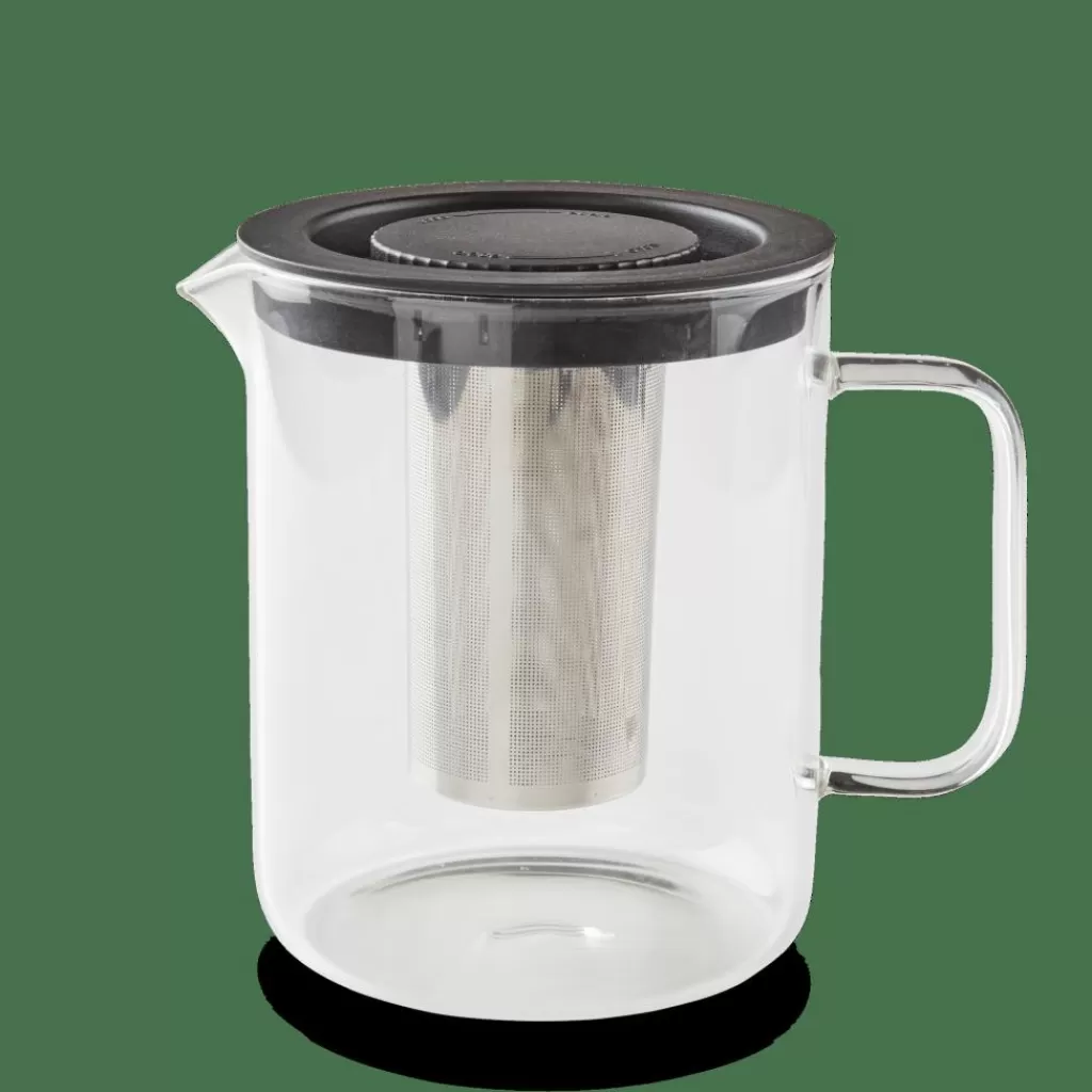 CASA CHAI Tetera 1,5 L Negro, Transparente