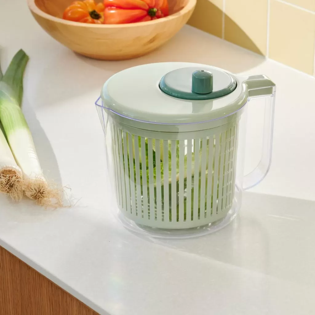 CASA CUISINO Miniescurridor De Lechugas Verde, Menta