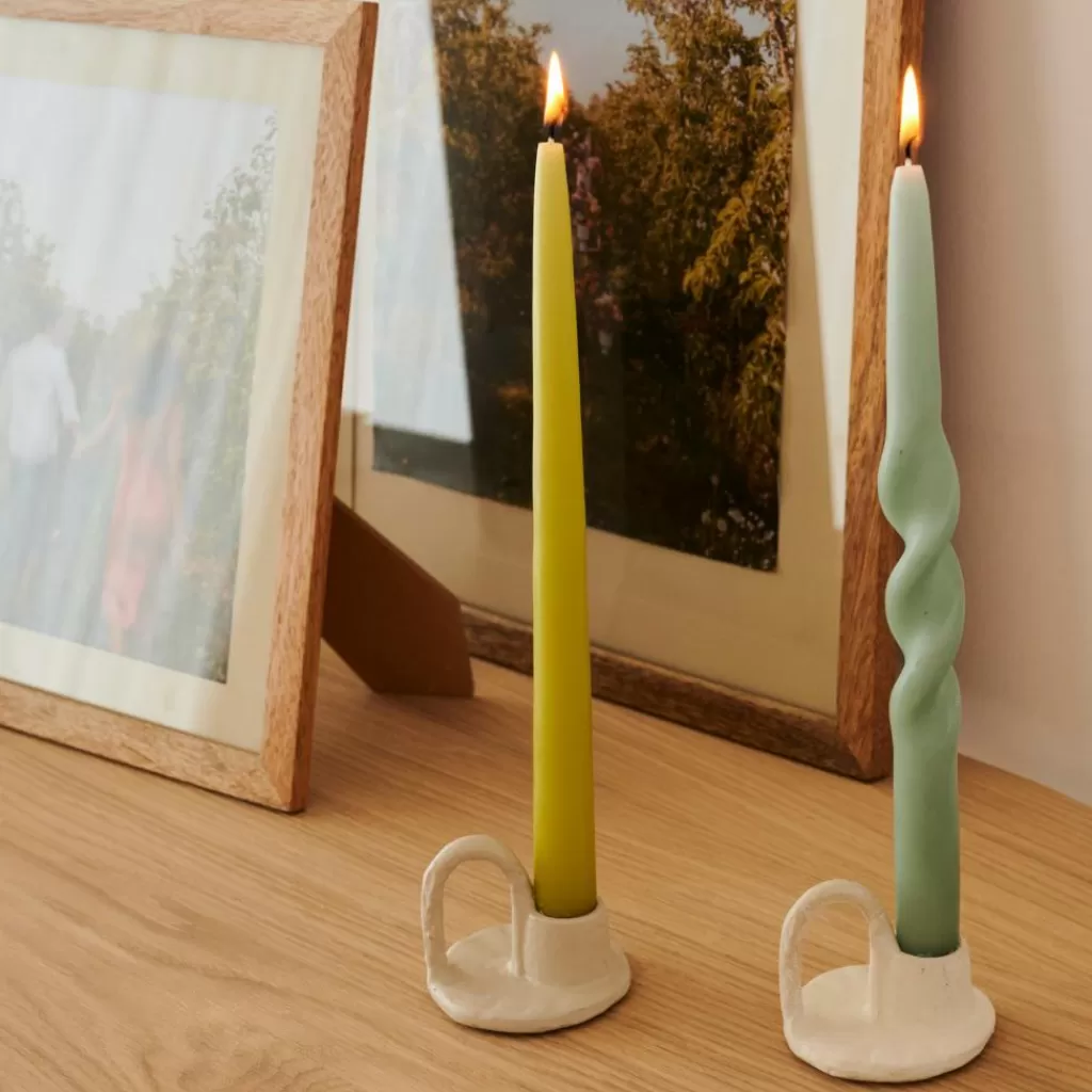 CASA DUO Vela Candelabro Vela Candelabro Amarillo