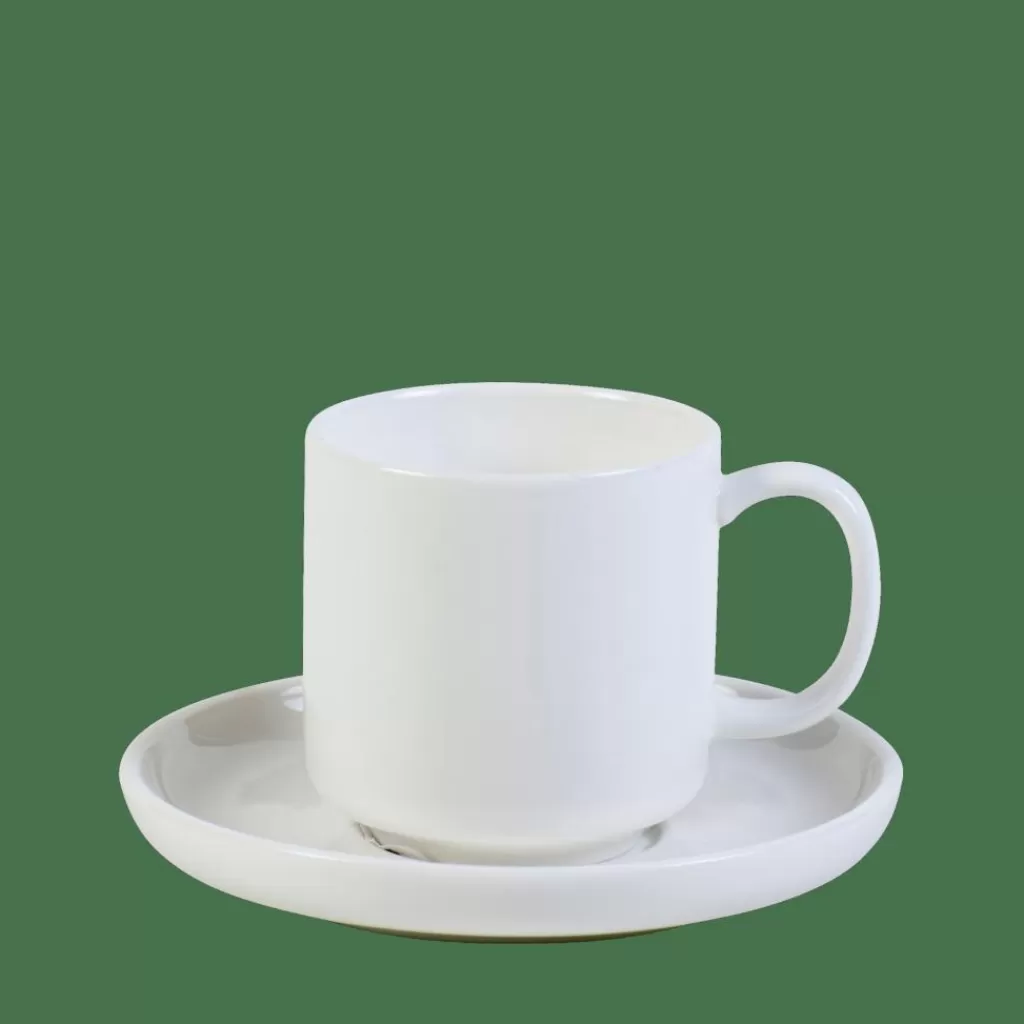 CASA MOON Taza Y Plato 9 CL Blanco