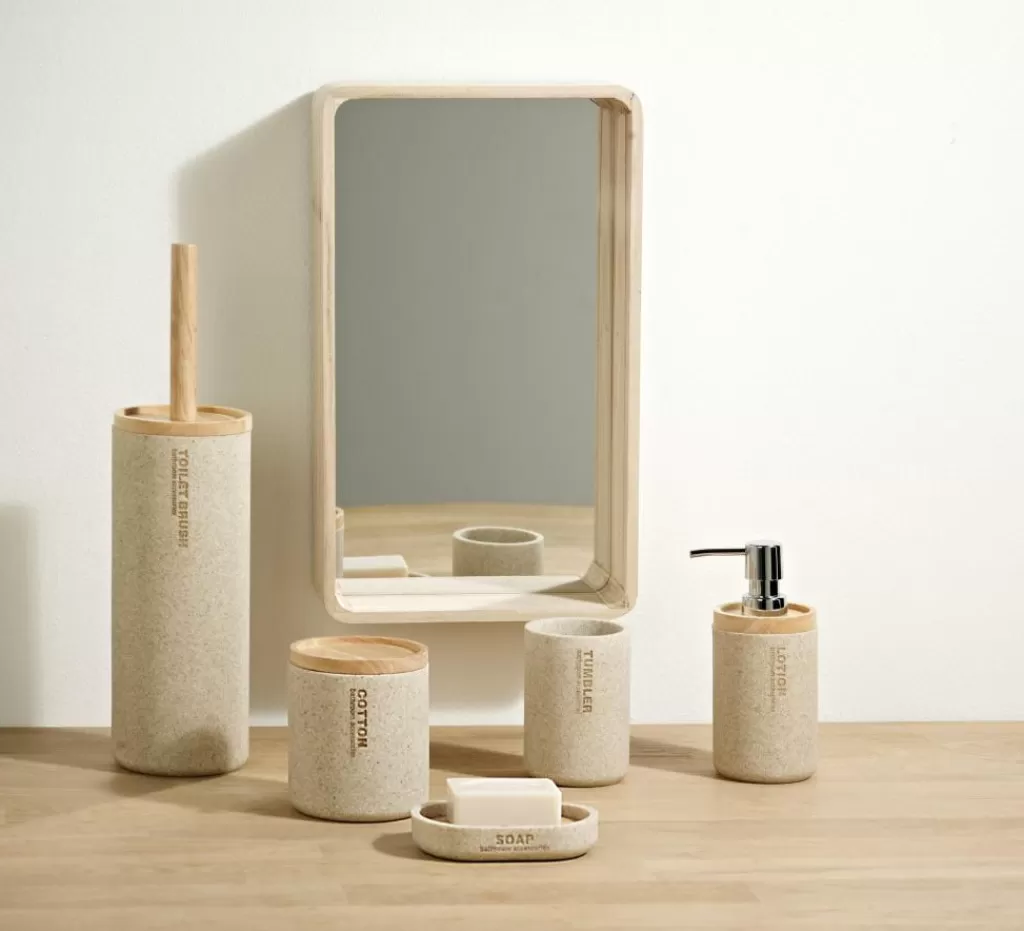 CASA NEW RESIN Cepillo WC En Soporte Natural