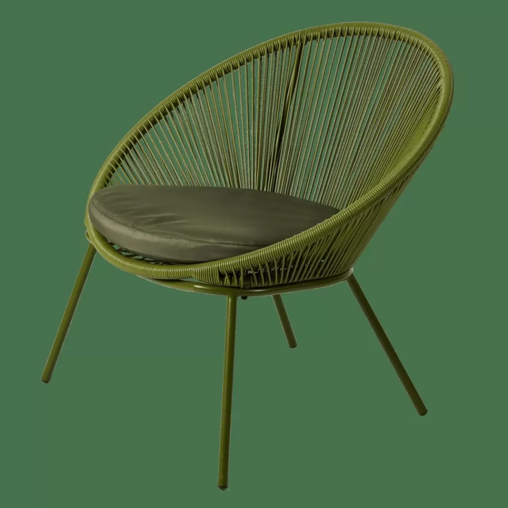 CASA PAPAYO Silla Lounge Con Cojín Verde