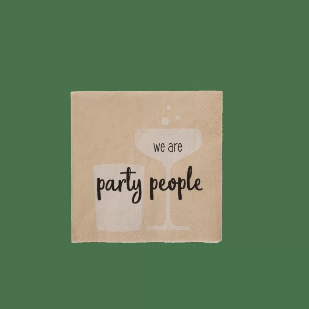 CASA PARTY PEOPLE Paquete De 20 Servilletas Beis