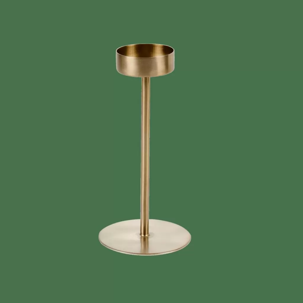 CASA PHANTOM Soporte Para Vela Pequeña Oro Claro