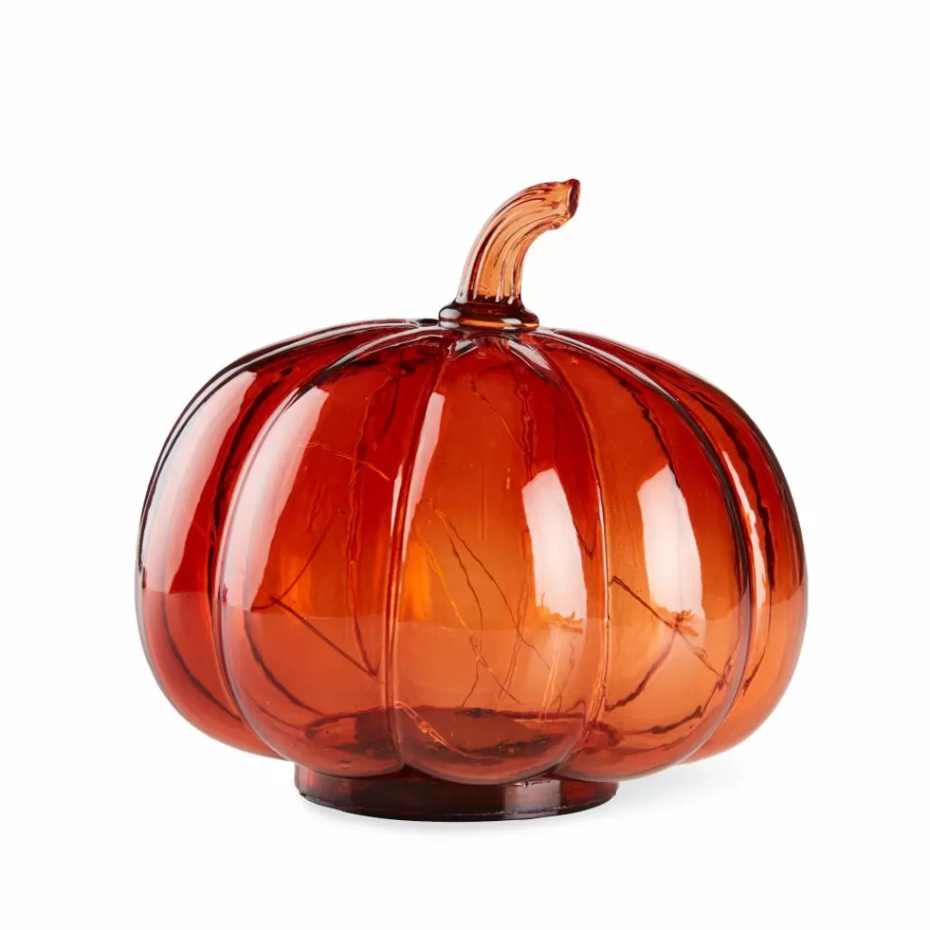 CASA PUMPKIN Led Portavelas Terracota