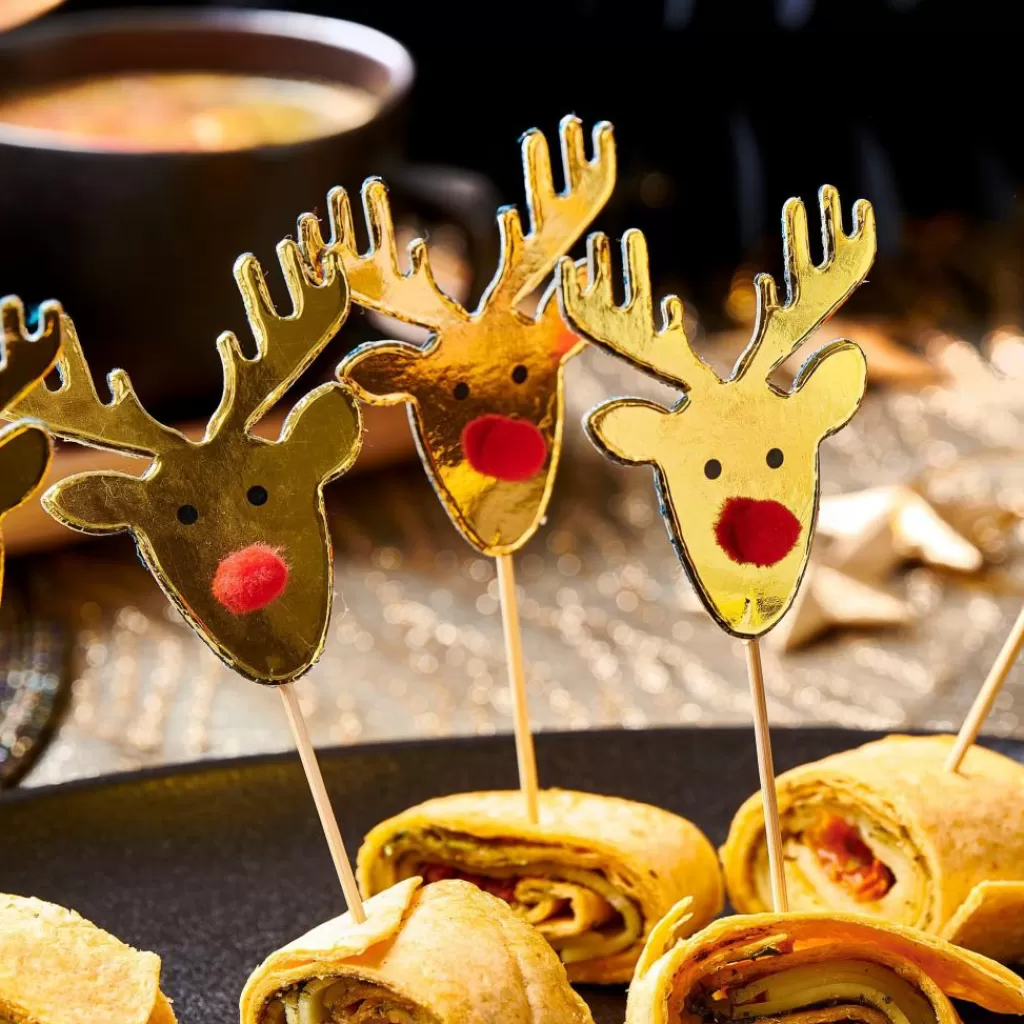 CASA REINDEER Palillos Apero Juego De 10 Dorado