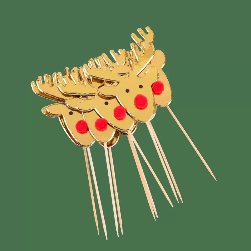 CASA REINDEER Palillos Apero Juego De 10 Dorado