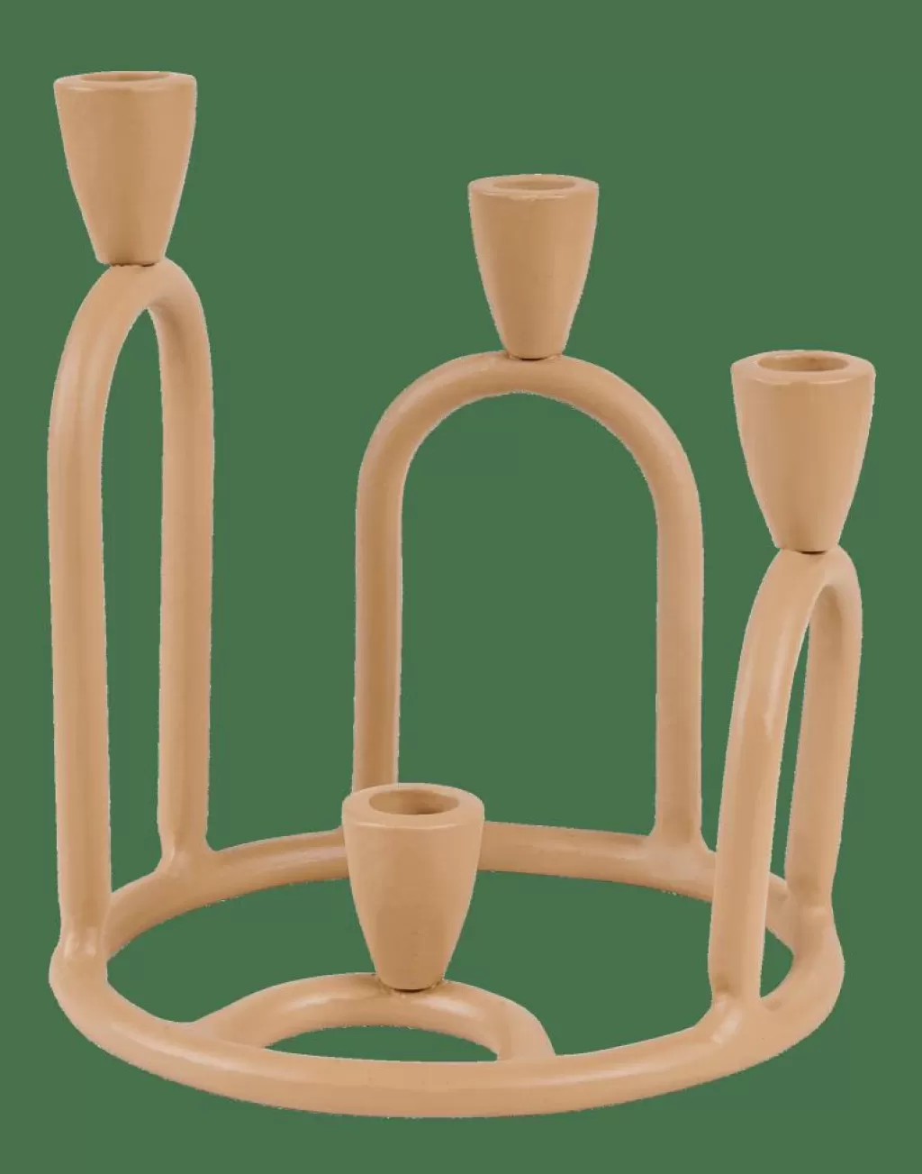 CASA RINGS Candelabro Para 4 Velas Marrón Claro