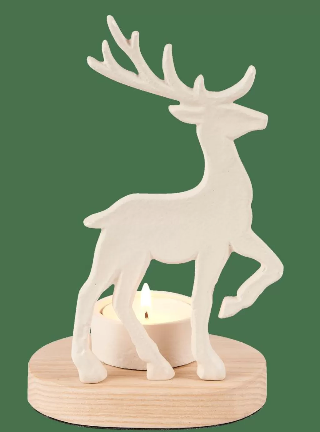 CASA SCANDY DEER Soporte Para Vela Pequeña Blanco, Natural