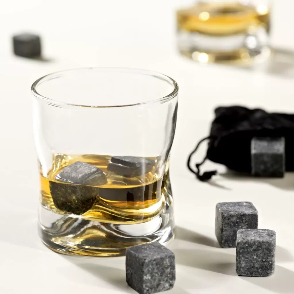 CASA WHISKEY Piedra Enfriarbebida Juego De 9 Gris Oscuro